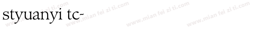 styuanyi tc字体转换